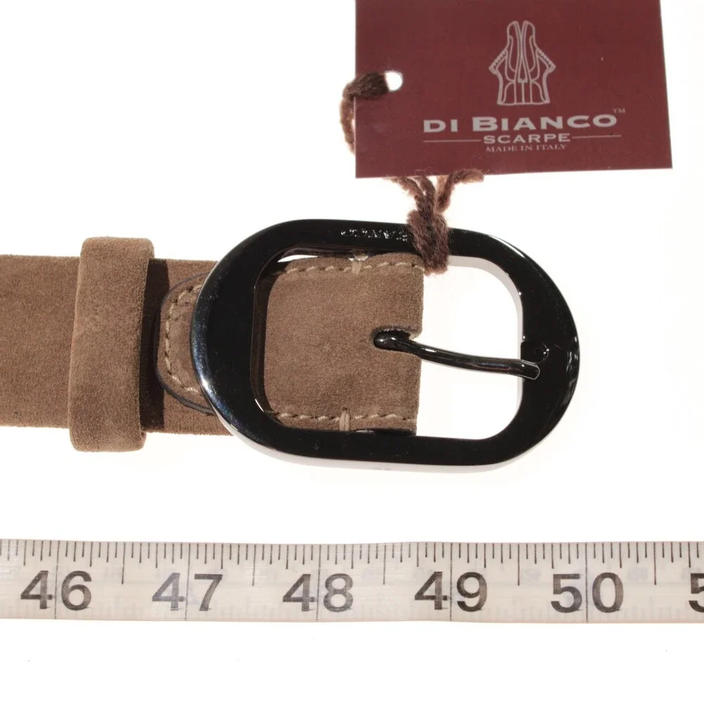 Di Bianco NWT Cut to Size Dress Belt In Solid Brown Suede Leather One Size